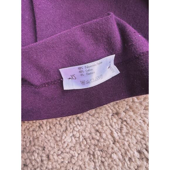 Wolford Athens Knit Tank Top Plum Purple XS Stretch Quiet Luxury Layer Minimal - Picture 4 of 4